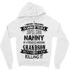 Super Cool Nanny Of A Freaking Awesome Grandson Zipper Hoodie