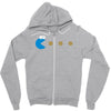 funny 80s pacman cookie monster retro gaming Zipper Hoodie