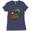 pizzaskull sticker original Ladies Fitted T-Shirt