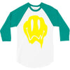 melting acid smiley face 3/4 Sleeve Shirt
