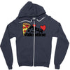 pizza is my valentine Zipper Hoodie