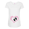 Custom baby girl name maternity design Maternity Scoop Neck T-shirt