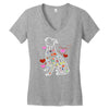 colorful boxer Women's V-Neck T-Shirt