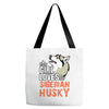 This Girl Loves Siberian Husky Tote Bags