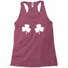 shamrock boobs Racerback Tank