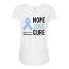 hope love cure stomach cancer awareness Maternity Scoop Neck T-shirt