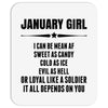 Super January Girl Mousepad