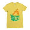 2016 dumpster fire (2) Ladies Fitted T-Shirt