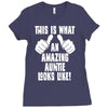 this is what an amazing auntie looks like Ladies Fitted T-Shirt