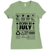 Born In July Ladies Fitted T-Shirt