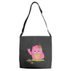 mrs yetti and her poops Adjustable Strap Totes
