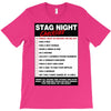 funny stag night checklist, ideal gift, christmas present T-Shirt