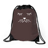 whiskers cat dog cute puppy animal baseball jersey Drawstring Bags