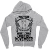 Never Underestimate Dog Rescuer Who Was Born November Zipper Hoodie