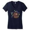dorp bear Women's V-Neck T-Shirt