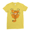 garfield scratching, ideal gift or birthday present funny Ladies Fitted T-Shirt