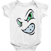 angry cartoon face Baby Bodysuit