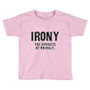irony the opposite of wrinkly Toddler T-shirt