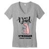 My Dad is Stronger Than Yours Women's V-Neck T-Shirt