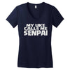 my uke calls me senpai Women's V-Neck T-Shirt