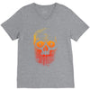 skull gradient V-Neck Tee