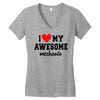 i love my awesome mechanic Women's V-Neck T-Shirt