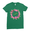 Floral Baby Name Ladies Fitted T-Shirt
