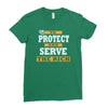 to protect and serve the rich Ladies Fitted T-Shirt