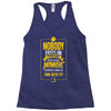 nobody exists on purpose Racerback Tank