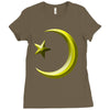 gay pride star and crescent Ladies Fitted T-Shirt