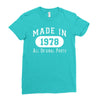 40th birthday gifts made 1978 all original parts Ladies Fitted T-Shirt