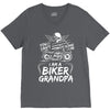 You Cant Scare Me I am Biker Grandpa V-Neck Tee