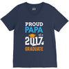Class of 2017 Proud Papa Graduation V-Neck Tee