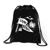 camp vibes Drawstring Bags