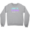 she is strong Crewneck Sweatshirt