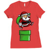 santa jumps Ladies Fitted T-Shirt