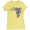 girl butterfly head Ladies Fitted T-Shirt