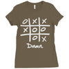 tic tac toe draw Ladies Fitted T-Shirt