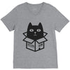 cats love boxes V-Neck Tee