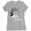 buffering  funny retro loading computer console fashion party Ladies Fitted T-Shirt
