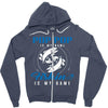 Pop Pop is my Name Fishing Is My Game Zipper Hoodie