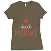 CHECK MEOWT CAT Ladies Fitted T-Shirt