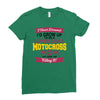 i never dreamed i'd grow up to be a super cool motocross mom but here Ladies Fitted T-Shirt