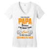 I'm Called Papa Because I'm Way Too Cool To Be Called Grandfather Women's V-Neck T-Shirt