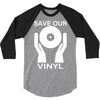 save our vinyl dj club 3/4 Sleeve Shirt