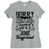 This Girl Is Taken By A Super Sexy June Boyfriend Ladies Fitted T-Shirt