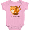 if it fits i sits Baby Bodysuit