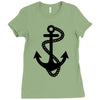 anchor sailor t shirt fashion cross top tee nautical tshirt retro tatt Ladies Fitted T-Shirt