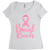 breast cancer pink ribbon Women's Triblend Scoop T-shirt