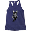 bull dog american falg Racerback Tank
